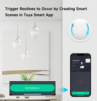 Bouton de Commande Intelligent Sans Fil Tuya Zigbee Contrôlé par Application, à Piles, RGB, Gradateur, Interrupteur de Scène, Pression Unique Marche/Arrêt, Longue Durée, pour la Maison