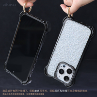 Étui de téléphone de luxe personnalisé, résistant aux chocs, protection complète, impression de logo personnalisée, pour iPhone 15 14 13 Pro Max, avec sangle