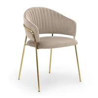 Chaise de cuisine rembourrée de qualité supérieure fabriquée en Italie avec base en acier laqué Produit italien pour salle à manger