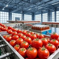 Productielijn voor kleine en middelgrote tomatensaus, Long Kun Source Factory, complete set Macken tomatenverwerkingsapparatuur
