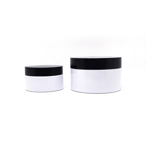 4oz 8oz Cosmetic <b>Jar</b> PET Round 100ml Empty White <b>Plastic</b> Hair Mask Body Cream <b>Jars</b> with Silver UV Lids Custom Logo - Product Image 6