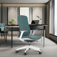 Chaise de bureau pivotante SITSTAR 4D avec accoudoirs en PU et dossier en tissu pour l'approvisionnement en mobilier de bureau