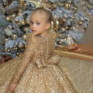 S0297R New Children's Sequin Sexy High Quality Fashion Elegant Short fairy Flower Girl Popular <b>Dress</b> - Product Image 2
