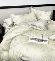 Parure de lit de luxe unie en Lyocell 200TC, écologique, taille King, 4 pièces, rafraîchissante, soyeuse, avec fermeture boutonnée, ultra-confortable