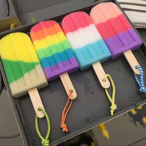 Esponja de baño suave para bebé, exfoliante corporal, paleta de arcoíris encantadora, esponjas de ducha bonitas, cepillo de limpieza de botellas, esponjas de baño exfoliantes para niños - Product Image 3