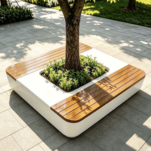 Custom Made Plaza <b>Stools</b> Lightweight Landscape Benches for Town Community Park Corner - Product Image 5
