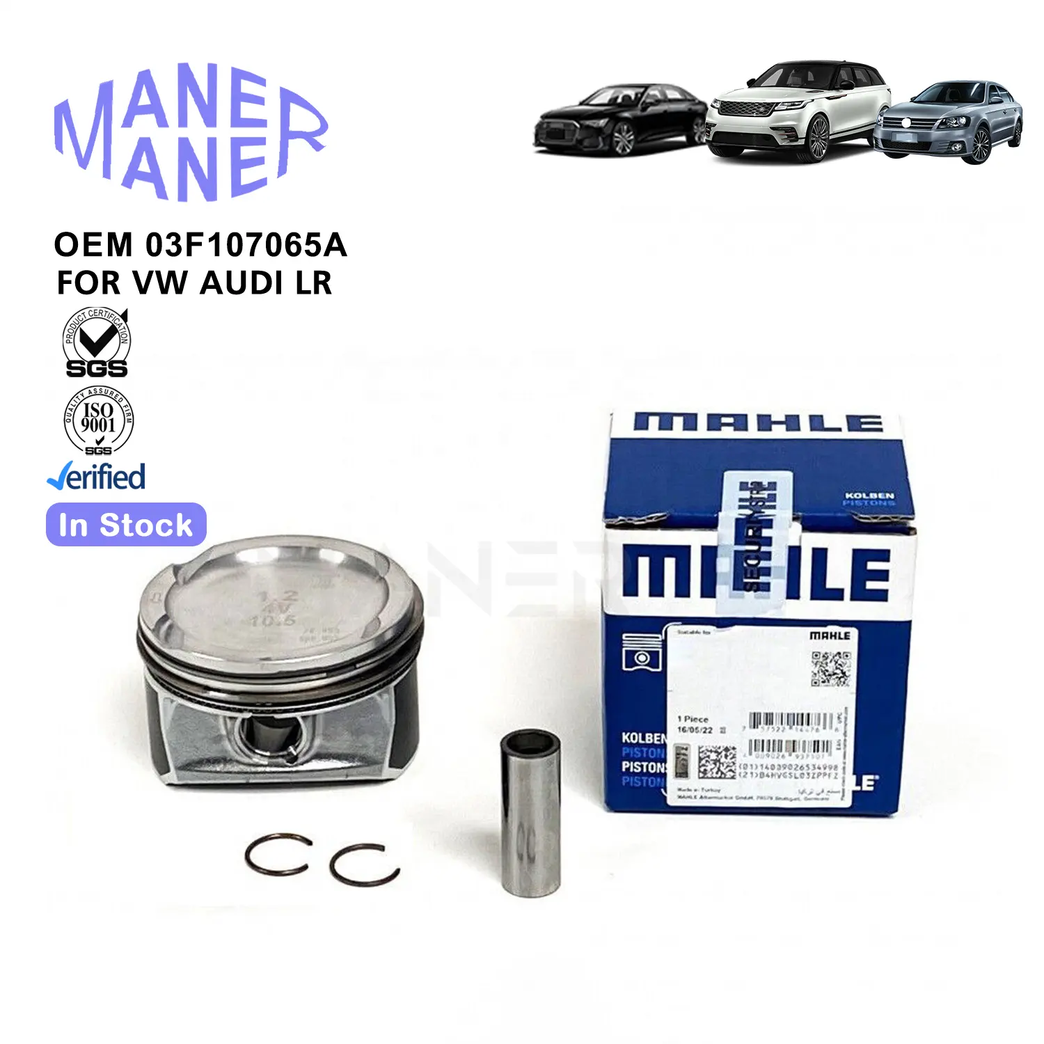 MANER Auto Engine Systems 03F107065D 03F107065F 03F107065A 03F107065G manufacture well made Engine Piston For Audi VW Golf Seat