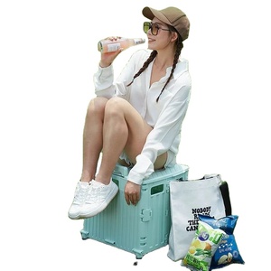 Carrito Plegable Pequeño al por Mayor, Carrito de <span class=keywords><strong>Camping</strong></span> Portátil con Ruedas Universales, Fácil de Guardar para Actividades al Aire Libre - Product Image 4