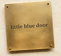 Plaque en laiton LED avec logo personnalisé en relief, laiton antique, enseigne commerciale gravée, décoration murale en métal, café, restaurant, hôtel, IP65