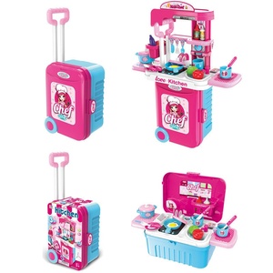 Coffret de rangement pour outils de <span class=keywords><strong>cuisine</strong></span> en plastique, perceuse électrique, jouet éducatif STEM, jeu d'imitation, cadeau pour tout-petits garçons et filles - Product Image 4