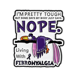 Je suis assez résistante, mais parfois mon corps dit NON, épingles en émail personnalisées, broche pour vivre avec la fibromyalgie, badge de revers, bijoux, cadeau - Product Image 1