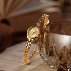 Elegant Waterproof Alloy Ladies Quartz Wristwatch with Small Vintage Dial and Narrow Wrist Band - Product Image 2