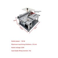 Scie circulaire de table électrique miniature industrielle DIY - Scie portative multifonctionnelle à levage pour le travail du bois 220V/110V 9000 tr/min