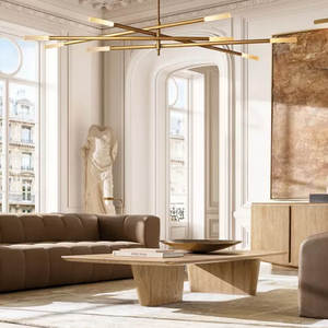 Contemporary Modern Design Living Room Copper LED Chandelier with Warm White Light for Restaurant Bar Luxury - Product Image 5