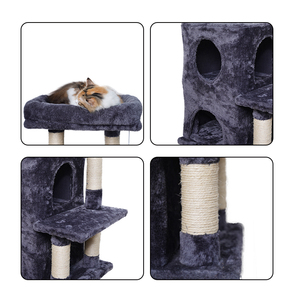 Fabricant de l'arbre à chat pliable en peluche courte en sisal vente en gros - Product Image 5