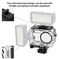 Pour DJI Osmo Action 5 Pro/3/4 Sport caméra PULUZ 60m boîtier étanche boîtier de plongée avec chaussure froide, boucle support de base, vis