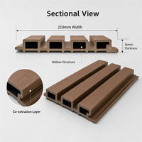 Commande d'essai à faible MOQ, panneau mural ASA en bois-plastique co-extrudé de qualité export pour revêtement extérieur, installation facile pour distributeurs