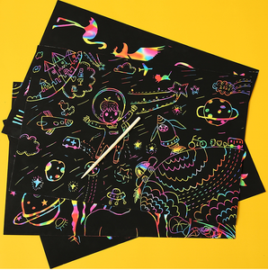 Forniture per la redazione di carte artistiche Scratch Laser per progetti creativi fantasiosi - Product Image 2