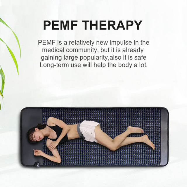Custom Logo Full Body Therapy 400W Far Infrared PEMF Mat Home Use Natural Gemstones Heating Pad OEM ODM Factory Wholesale