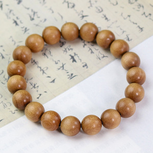 Bracelet de prière unisexe en bois de santal ancien, perles rondes de 10 mm, cadeau artefact culturel pour les aînés - Product Image 3