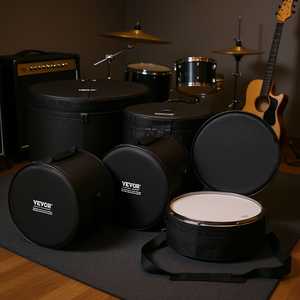 Ensemble de sacs de batterie Vevor, 22'' Kick, 12'' 13'' 16'' Tom, 14'' Snare, étuis rembourrés en Oxford 1680D avec sangles détachables - Product Image 2