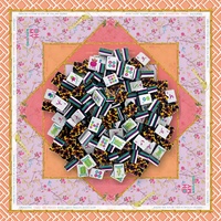 Table de Mahjong d'intérieur en stock local aux États-Unis, table de poker en acrylique sculpté à 4 couches avec équipements de salon de thé pour le jeu de hasard