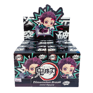 Authentique <span class=keywords><strong>Demon</strong></span> <span class=keywords><strong>Slayer</strong></span> Dimension Break Vol.1 Lot de 4 figurines miniatures <span class=keywords><strong>Chibi</strong></span> Break Frame en boîte mystère, objet de collection anime pour bureau, cadeau - Product Image 1