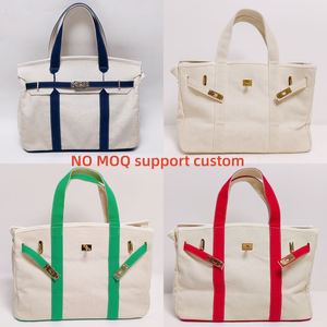 Bolso Tote de Lona Impermeable Grande con Bloques de Color, Abierto, de 14.7 Pulgadas, Espacioso, para el Trabajo, Viajes, Mujeres - Product Image 5