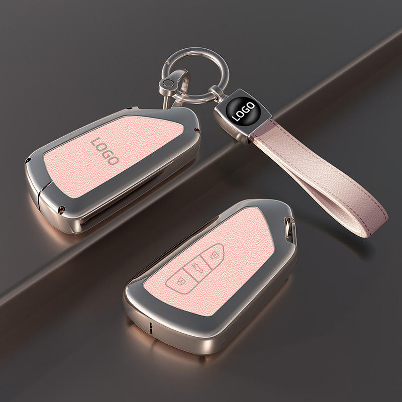 D ฝาครอบกุญแจสีชมพูพร้อมสายคล้องข้อมือ