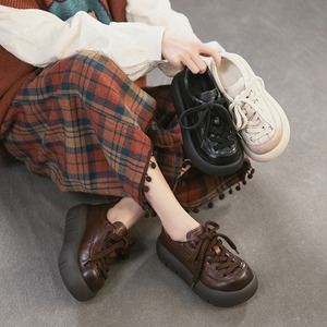 Zapatos de Tacón Alto Retro Cómodos y a la Moda, con Interior y Exterior de Cuero, Versátiles para Uso Diario, con Cordones, para Mujer - Product Image 5