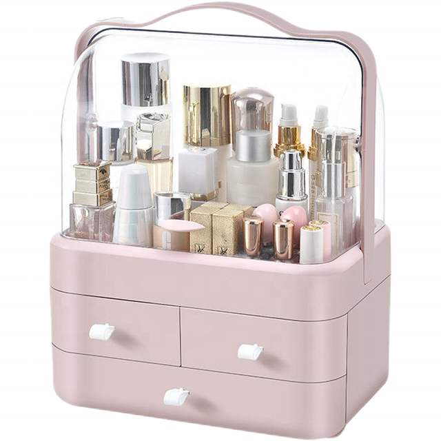 Portable Clear Rotating Light Luxury Multi-function Plastic Jewelry Organizer Storage Box