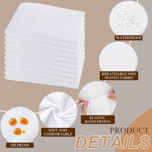 Sábanas Desechables Ajustables para Camilla de Masaje, Cubierta de Cama Desechable Elástica y Resistente, Sábanas Ajustables Transpirables para Spa, Blancas - Product Image 5