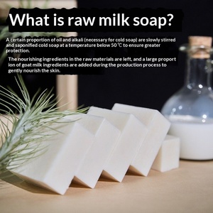 Savon Solide Hydratant Fait Main à Base de Lait de Chèvre Végétal, Procédé à Froid, pour le Corps et les Mains - Product Image 5