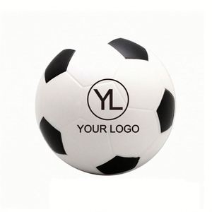 Mini ballon de football personnalisé avec logo blanc, 2,48 pouces, en mousse PU, anti-stress, jouet à presser pour soulager l'anxiété, impression sérigraphique, promotionnel - Product Image 1