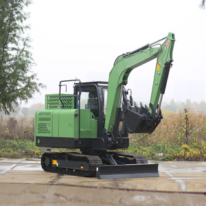 Excavadora Eléctrica de Orugas Verde, Mini Excavadora para Agricultura, Limpieza de Terrenos, Excavación de Zanjas y Uso Doméstico - Product Image 1
