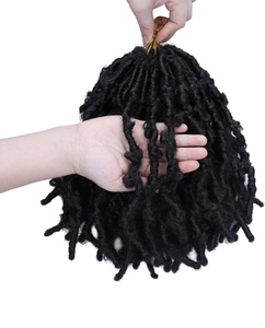 Wholesale Natural Color <strong>Hair</strong> 10inch 20inch Handmade Braiding Dreadlocks Crochet Kinky Curly <strong>butterfly</strong> <strong>Locs</strong> - Product Image 2