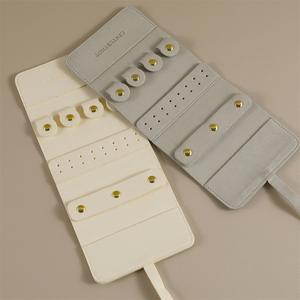 PUPPYSEW-Customized Logo10 * 24cm imballaggio gioielli borsa portabile pieghevole piccola borsa orecchini collana anello gioielli Roll Bag - Product Image 1