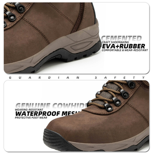 MDソールEVAラバー工場冬のハイキングレイバーシューズを直接販売本革耐摩耗性ソリッドソール安全靴 - Product Image 3