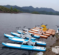 Nouveau style de pédalo individuel ou double, équipement de divertissement aquatique, bateau de tourisme pour sites touristiques