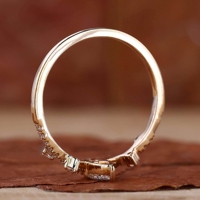 Bague de fiançailles en or massif 14K 18K avec diamant de laboratoire taille poire 0,5-3 carats, pierres latérales en forme de feuille inspirées de la nature, certifiée IGI CVD/HPHT VVS