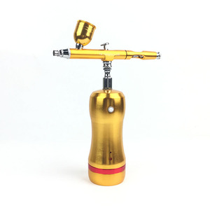 Kit de pistolet de pulvérisation à air comprimé rouge et noir, gobelet de 1L, pneumatique, pour la réparation de meubles, la coloration de gâteaux, l'artisanat - Product Image 2
