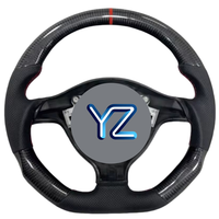 Volant de voiture sport à fond plat en cuir et fibre de carbone YZ pour Volkswagen Bora MK4 Golf 4 Jetta 4, pièces de mise à niveau de l'intérieur de la voiture