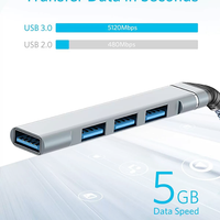 Hub USB 3.0, Hub USB 4 ports, Répartiteur USB, Extenseur USB pour ordinateur portable