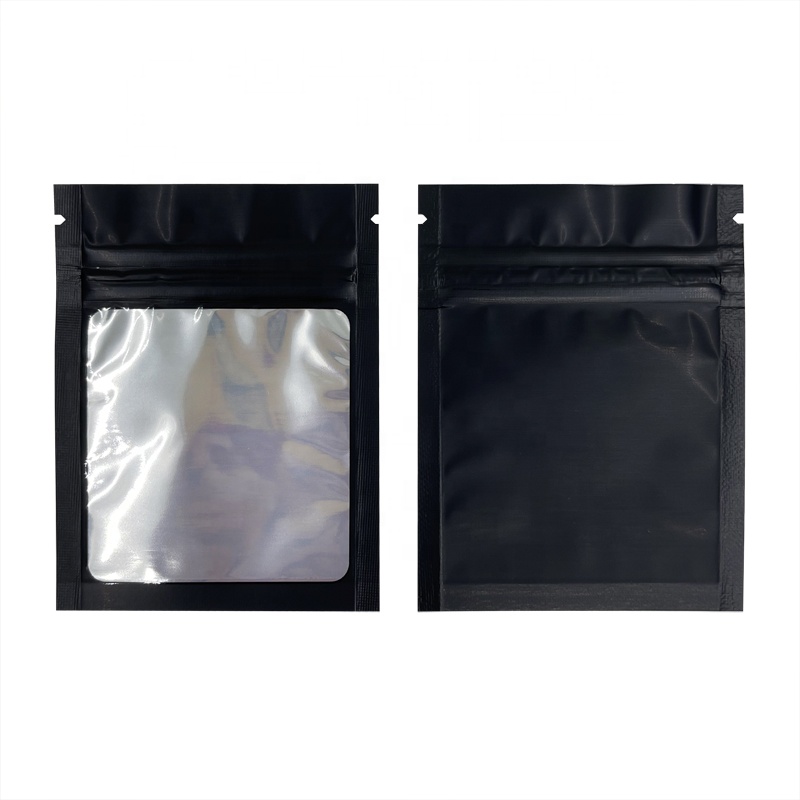 100 PCS Black Matte Candy Bags - Smell Proof & Customizable