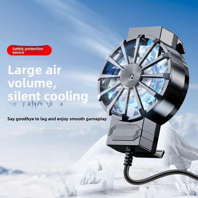 Magnetic Wireless Charging Cold Air Series Semiconductor Phone Cooler Silent Color-Changing LED Display Cooling GadgetTikTok