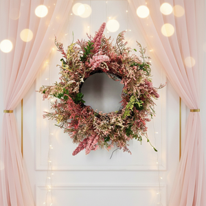 Factory Customization Craft Wedding Artificial <strong>Spring</strong> Front Door Pink <strong>Wreath</strong> - Product Image 1