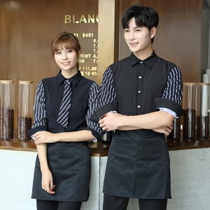 Uniformes <span class=keywords><strong>de</strong></span> travail personnalisés Chemises à manches longues pour hôteliers Vêtements <span class=keywords><strong>de</strong></span> travail pour les employés des restaurants et des cafés Vente en gros - Product Image 2