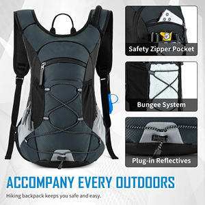 新しい屋外高品質ハイドレーションスポーツサイクリングバイクバッグパックバックパック男性女性5Lランニングバッグブラックランニングベスト - Product Image 4