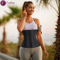 Ganchos de 4 filas para mujer, recortador de cintura para sudor, moldeador transpirable, ejercicio, entrenamiento, Sauna para entrenador de pérdida de peso