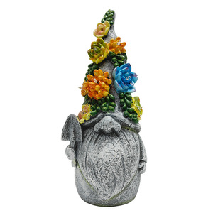 Lampe solaire de jardin en résine LED, décoration extérieure résistante à l'eau, éclairage de cour - Product Image 5